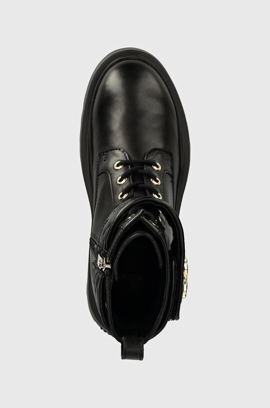 Kožené workery Love Moschino čierna JA24175G1LIA0000