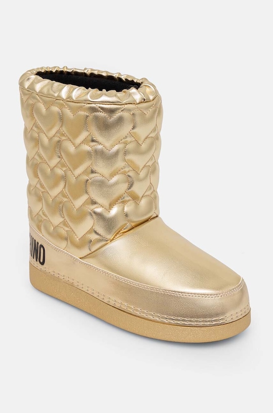 Čizme za snijeg Love Moschino imitacija zrnate kože zlatna JA24082G1LISF900