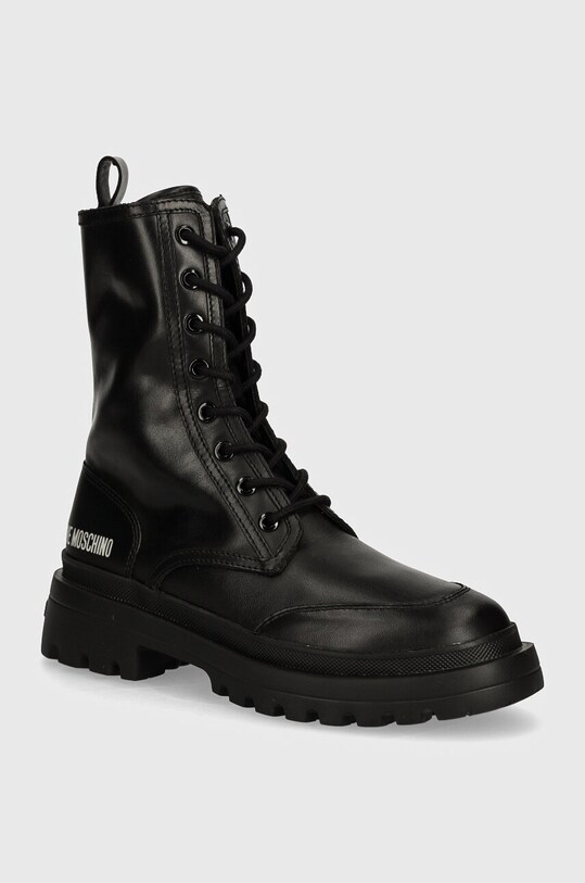 Kožené workery Love Moschino usňová koža čierna JA24165G1LIA0000