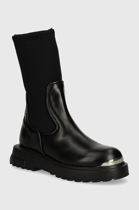 Gležnjače Love Moschino zrnata koža crna JA24114G1LIM600A