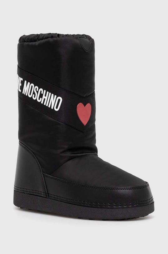 Čizme za snijeg Love Moschino imitacija zrnate kože crna JA24032G1LISA000