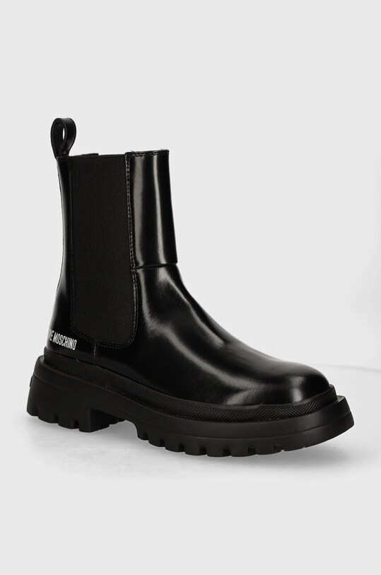 Love Moschino ghete chelsea de piele pana la 5 cm negru JA21035G1LJD0000