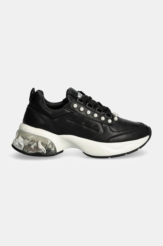 Love Moschino sneakersy skórzane JA15276G1LIAE00A czarny AW24