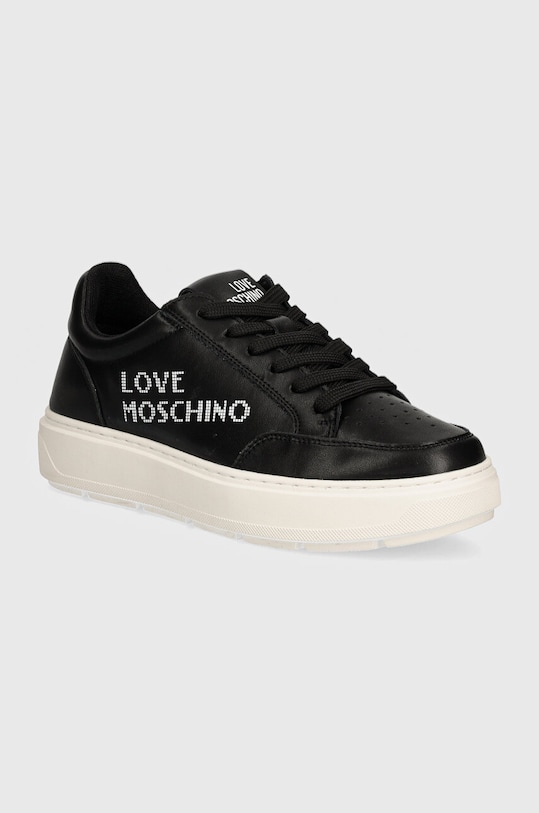 Шкіряні кросівки Love Moschino платформа чорний JA15124G1LIA0000