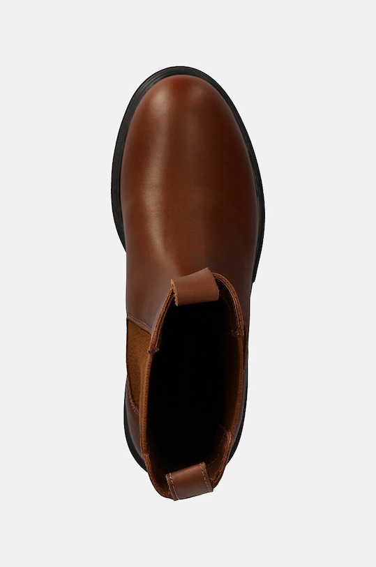 Kožené kotníkové boty Tommy Hilfiger MONOCHROMATIC CHELSEA BOOT hnědá FW0FW06730