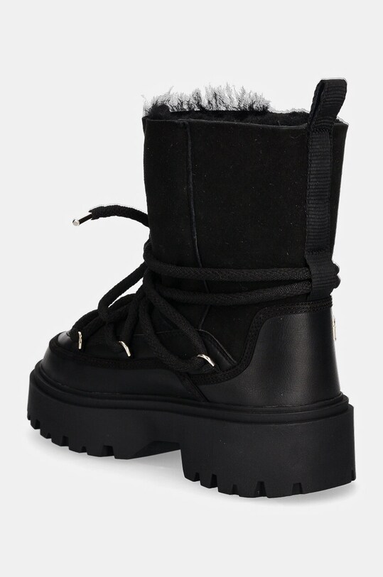 Obuwie Tommy Hilfiger śniegowce REAL SHEARLING LACE-UP SNOWBOOT FW0FW08085 czarny