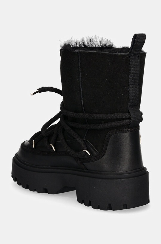 Boty Sněhule Tommy Hilfiger REAL SHEARLING LACE-UP SNOWBOOT FW0FW08085 černá