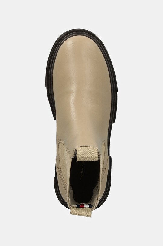 Topánky chelsea Tommy Hilfiger COMBAT LEATHER LOW CHELSEA béžová FW0FW08089