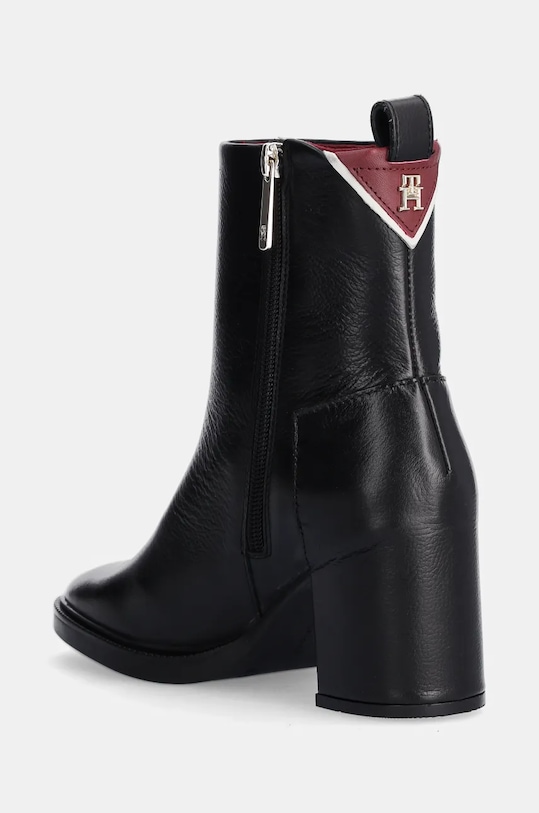 Obuv Kožené členkové topánky Tommy Hilfiger ANKLE BOOT MID WRAPPED LTHR HEEL FW0FW08098 čierna