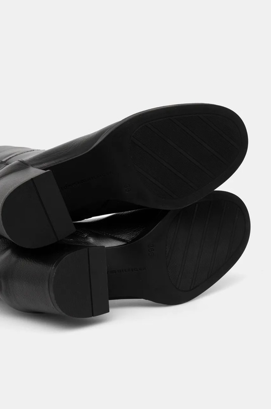 Tommy Hilfiger kozaki skórzane LONG BOOT MID WRAPPED LTHR HEEL FW0FW08099