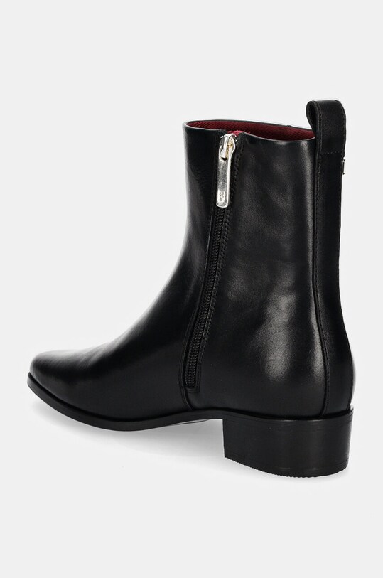Взуття Шкіряні черевики Tommy Hilfiger LOW COWBOY FLAT LEATHER FW0FW08103 чорний