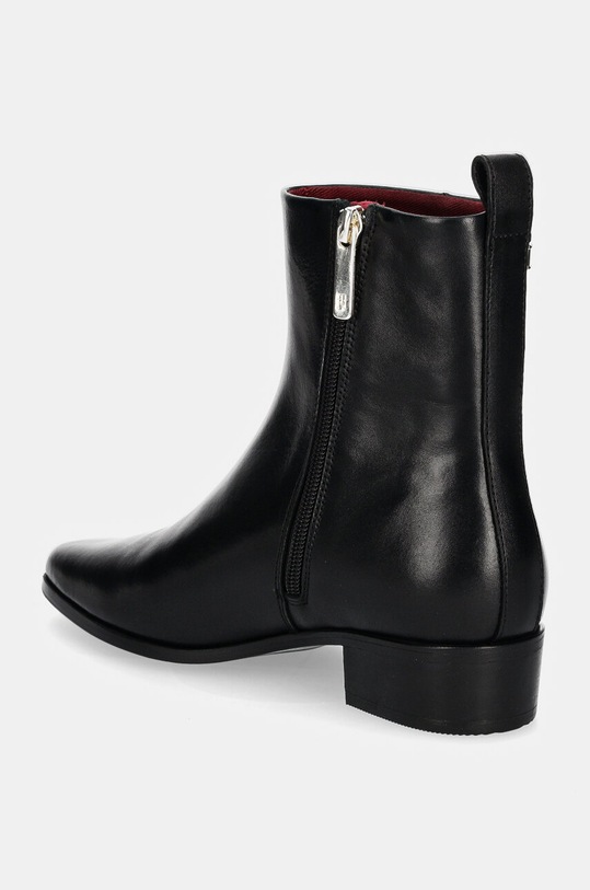 Obuv Kožené členkové topánky Tommy Hilfiger LOW COWBOY FLAT LEATHER FW0FW08103 čierna