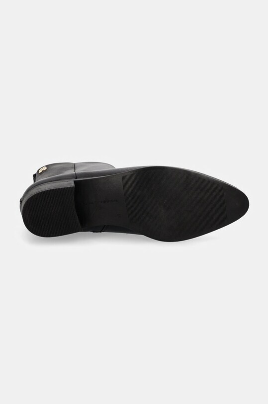 Шкіряні черевики Tommy Hilfiger LOW COWBOY FLAT LEATHER FW0FW08103 чорний