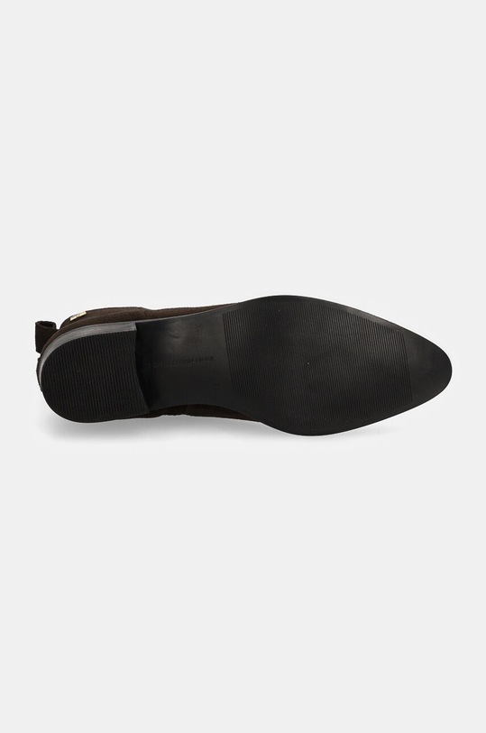 Tommy Hilfiger cizme din piele intoarsa LOW COWBOY FLAT SUEDE FW0FW08104 maro