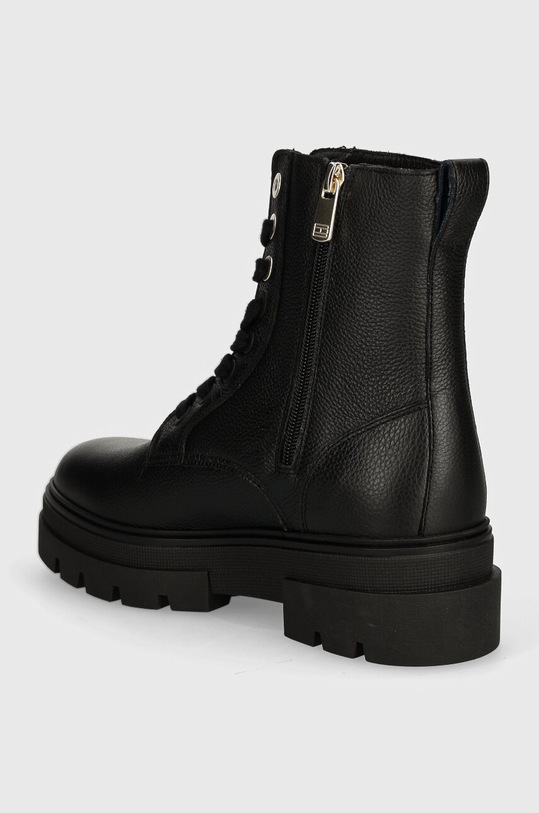 Obuwie Tommy Hilfiger botki skórzane BICOLOR LEATHER LACE-UP FW0FW08160 czarny