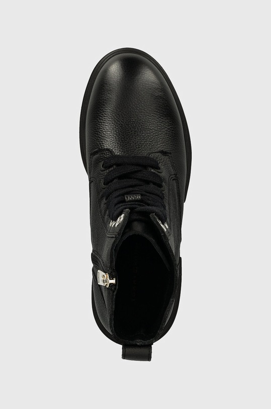 Tommy Hilfiger botki skórzane BICOLOR LEATHER LACE-UP czarny FW0FW08160
