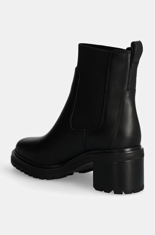 Cipők Tommy Hilfiger bőr bokacsizma FLAG MID HEEL LEATHER CHELSEA FW0FW08163 fekete