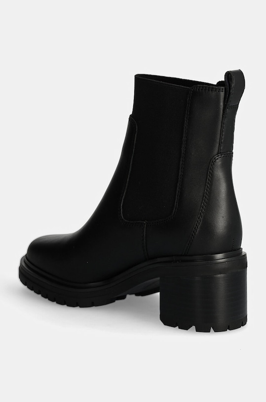 Boty Kožené kotníkové boty Tommy Hilfiger FLAG MID HEEL LEATHER CHELSEA FW0FW08163 černá