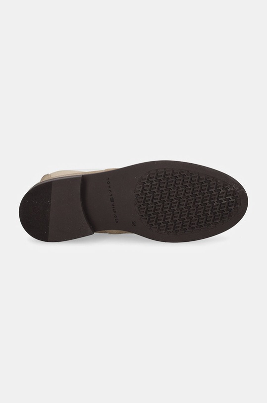 Gležnjače od nubuk kože Tommy Hilfiger FLAG SUEDE LOW CHELSEA FW0FW08176 bež