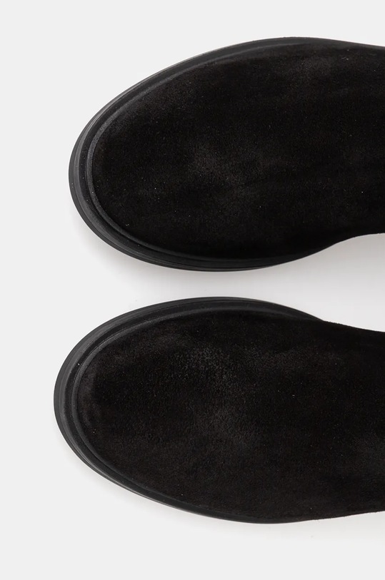 Semišové čižmy Tommy Hilfiger FLAG SUEDE LONG BOOT ZIP FW0FW08178