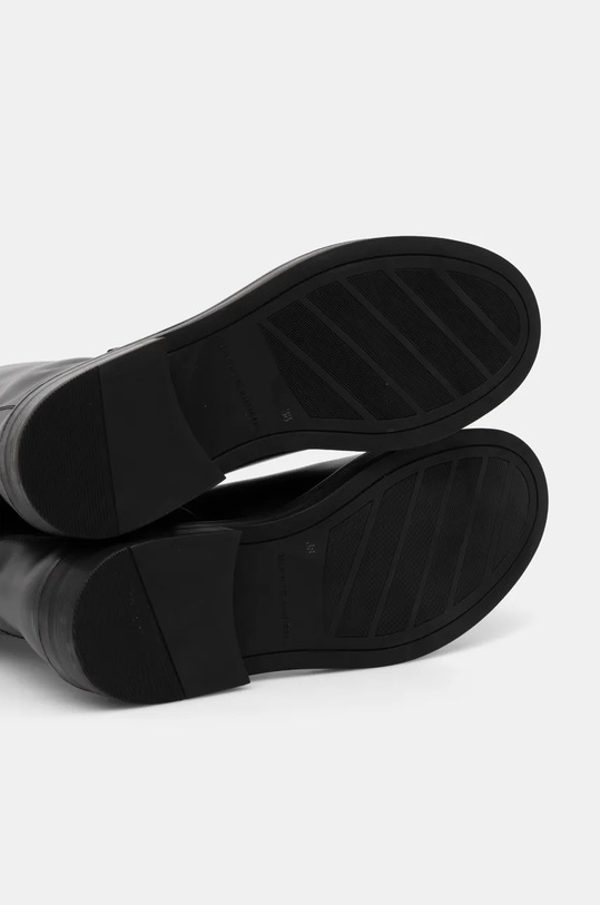 Kožené čižmy Tommy Hilfiger PREMIUM LEATHER LONG BOOT FW0FW08180 čierna