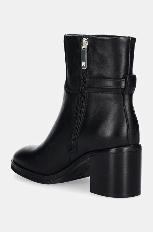 Взуття Шкіряні черевики Tommy Hilfiger TH CHAIN LEATHER MID HEEL BOOTIE FW0FW08183 чорний