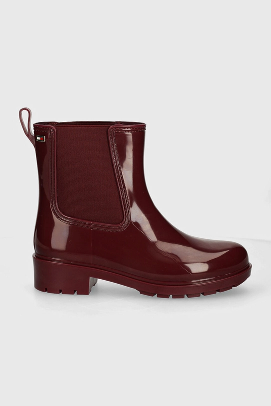 Резиновые сапоги Tommy Hilfiger FLAG RAINBOOT FW0FW08213 бордо AW24