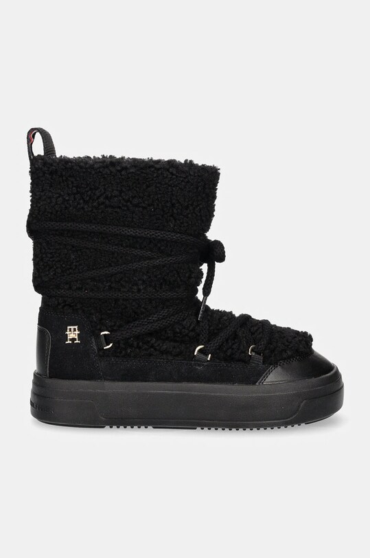 Зимові чоботи Tommy Hilfiger LACE-UP FAUX SHEARLING SNOWBOOT FW0FW08252 чорний NC24