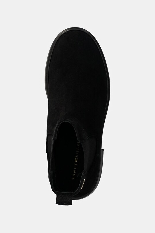 Замшеві черевики Tommy Hilfiger MINIMAL SUEDE CHELSEA FLAG чорний FW0FW08303