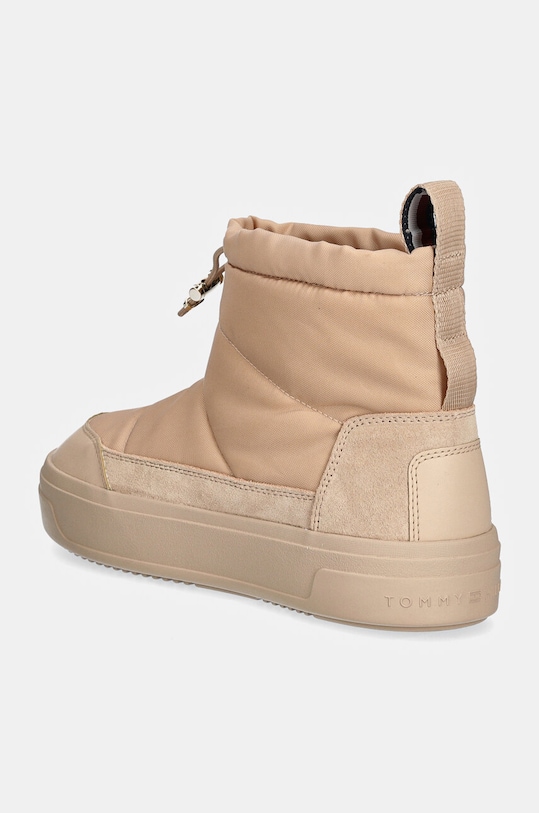 Boty Sněhule Tommy Hilfiger FLAG NYLON MINI SNOWBOOT FW0FW08334 béžová