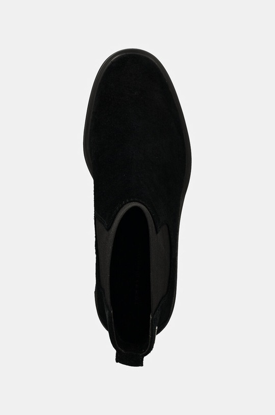 Tommy Hilfiger sztyblety zamszowe FLAG MID HEEL SUEDE CHELSEA czarny FW0FW08429