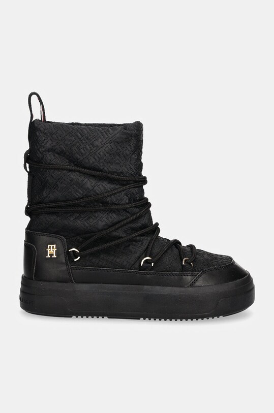 Зимние сапоги Tommy Hilfiger LACE-UP MONOGRAM SNOWBOOT FW0FW08430 чёрный NC24