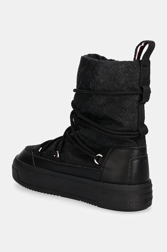 Παπούτσια Μπότες χιονιού Tommy Hilfiger LACE-UP MONOGRAM SNOWBOOT FW0FW08430 μαύρο