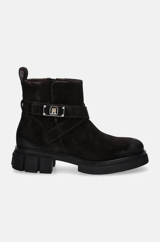 Замшевые ботинки Tommy Hilfiger BIKER BRUSHED SUEDE FW0FW08454 коричневый NC24