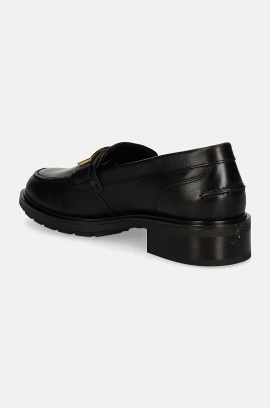 Obuwie Tommy Hilfiger mokasyny skórzane TH LOGO LEATHER LOAFER FW0FW08257 czarny