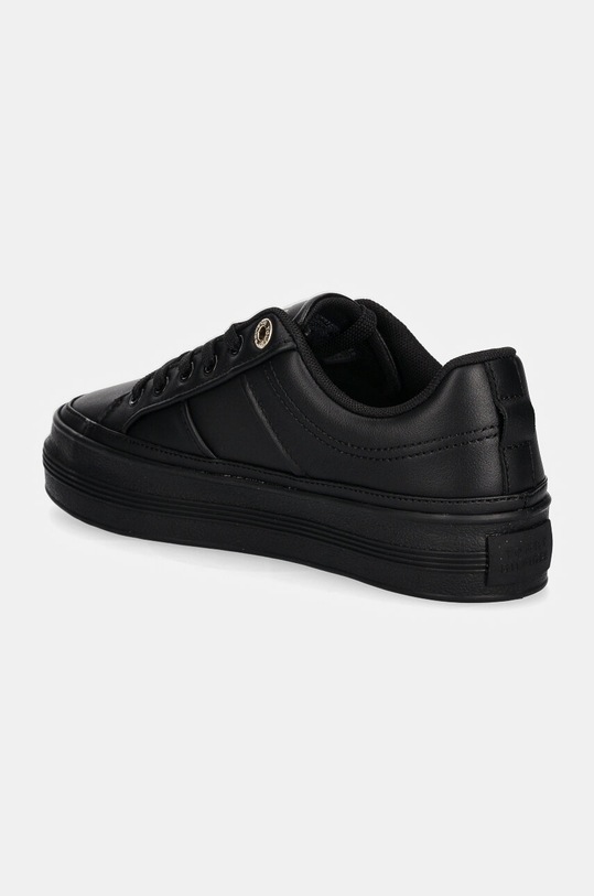 Boty Kožené sneakers boty Tommy Hilfiger ESSENTIAL VULC SNEAKER MONOGRAM FW0FW07945 černá