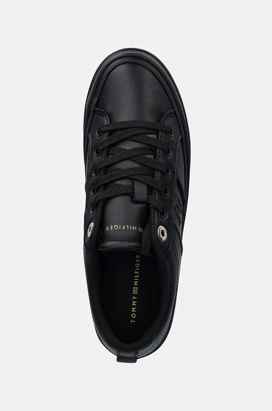 Kožené sneakers boty Tommy Hilfiger ESSENTIAL VULC SNEAKER MONOGRAM černá FW0FW07945