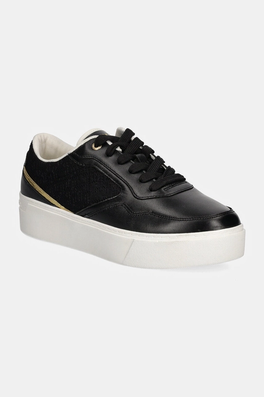 Кросівки Tommy Hilfiger PLATFORM MONOGRAM SNEAKER лицьова шкіра чорний FW0FW08121