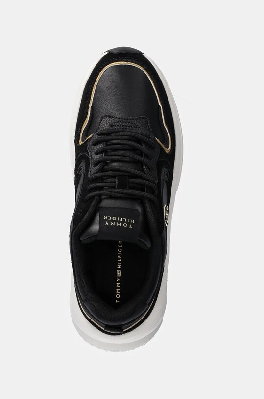 Кожаные кроссовки Tommy Hilfiger CHUNKY FASHION RUNNER чёрный FW0FW08129
