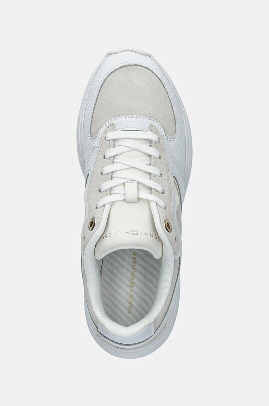 Шкіряні кросівки Tommy Hilfiger CHUNKY RUNNER бежевий FW0FW08130
