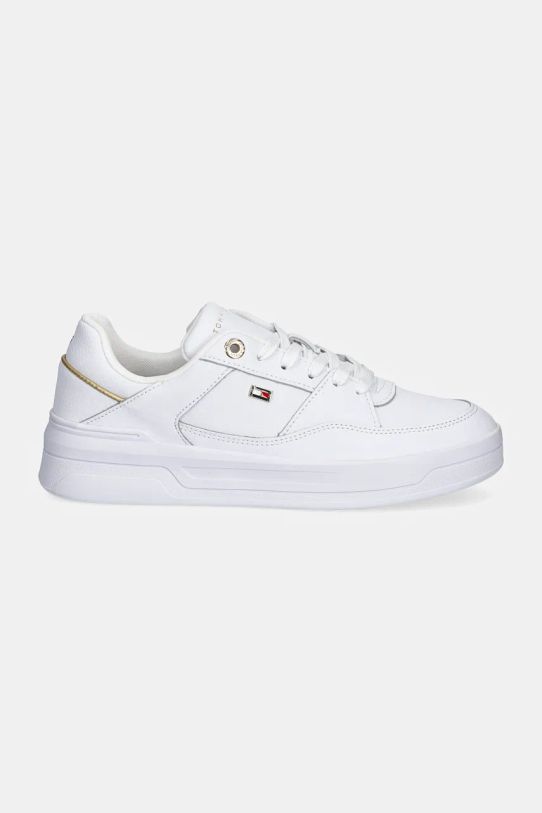 Kožené tenisky Tommy Hilfiger ESSENTIAL BASKET SNEAKER FW0FW08261 biela NC24