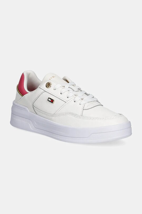 Kožené sneakers boty Tommy Hilfiger ESSENTIAL BASKET SNEAKER potažená kůže béžová FW0FW08261