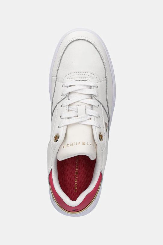 Шкіряні кросівки Tommy Hilfiger ESSENTIAL BASKET SNEAKER бежевий FW0FW08261