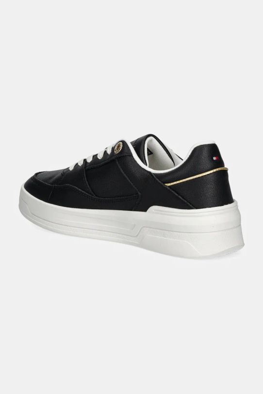Boty Kožené sneakers boty Tommy Hilfiger ESSENTIAL BASKET SNEAKER FW0FW08261 černá