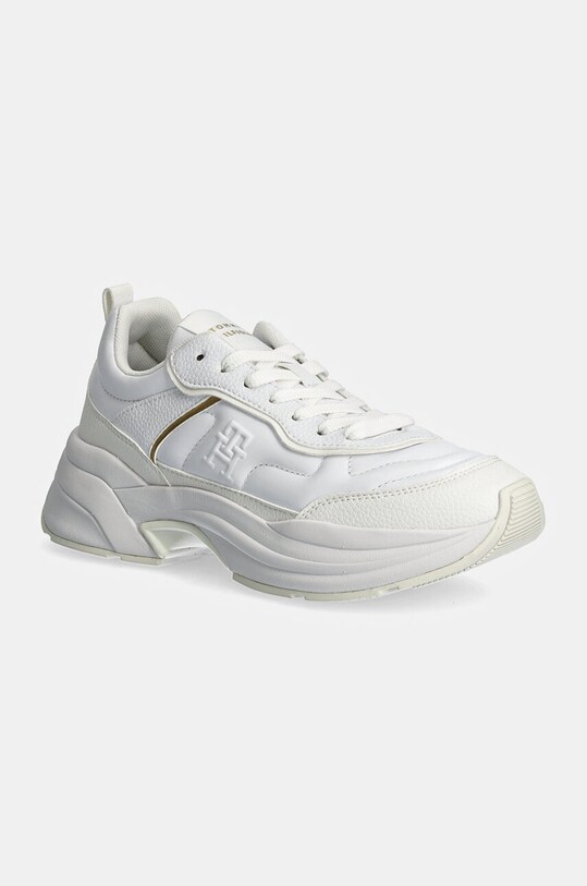Кросівки Tommy Hilfiger CHUNKY DRESSY RUNNER імітація лицьової шкіри білий FW0FW08346