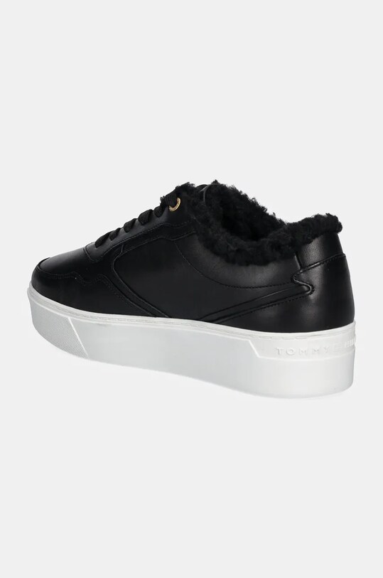 Взуття Шкіряні кросівки Tommy Hilfiger ESSENTIAL PLATFORM SNEAKER FUR FW0FW08349 чорний