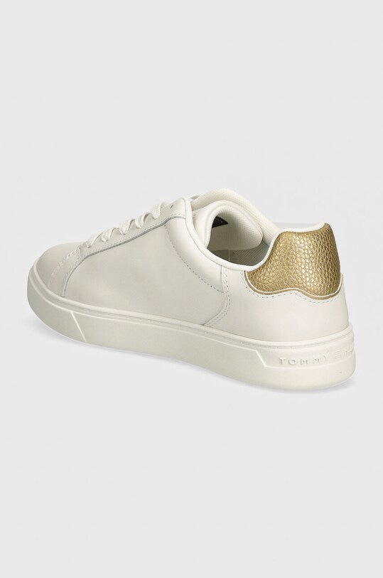 Обувки Кожени маратонки Tommy Hilfiger ESSENTIAL COURT SNEAKER METALLIC FW0FW08350 бял