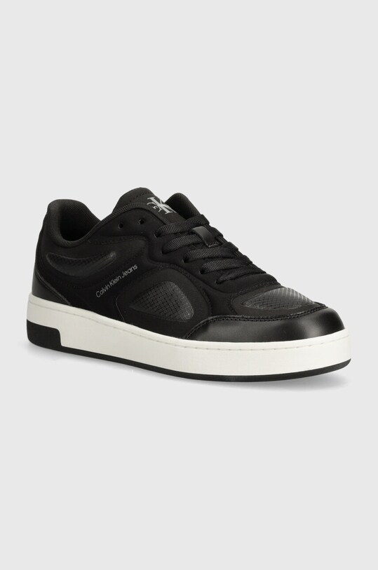 Кроссовки Calvin Klein Jeans BASKET CUPSOLE LOW MIX IN MTL синтетический чёрный YW0YW01462