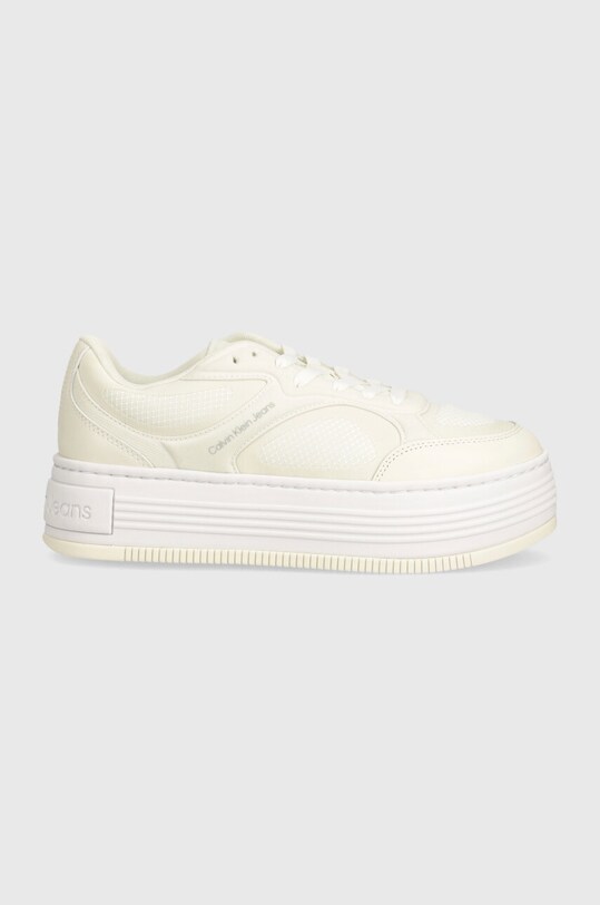 Кроссовки Calvin Klein Jeans BOLD PLATF LOW LACE MIX IN MTL YW0YW01471 бежевый AW24