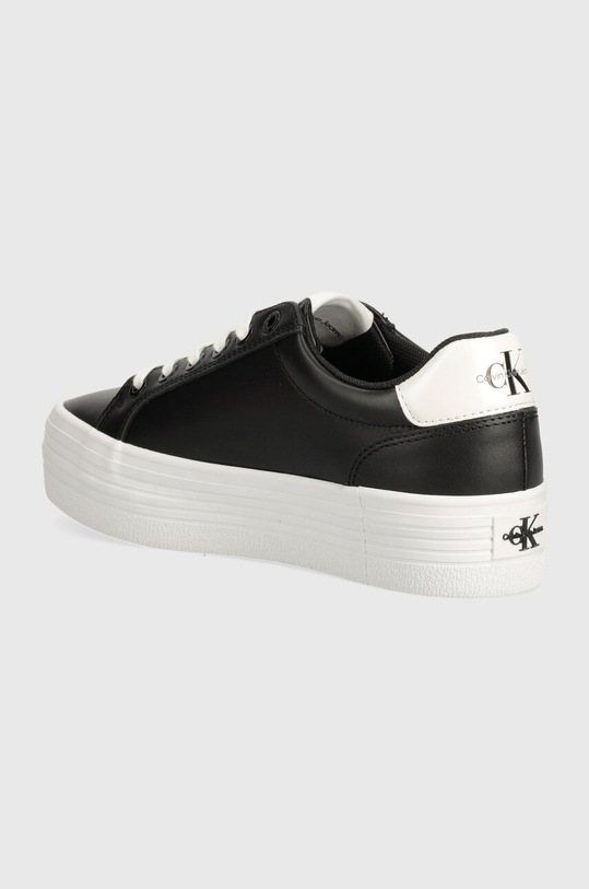 Obuwie Calvin Klein Jeans sneakersy skórzane VULC FLATFORM LACEUP LTH YW0YW01474 czarny